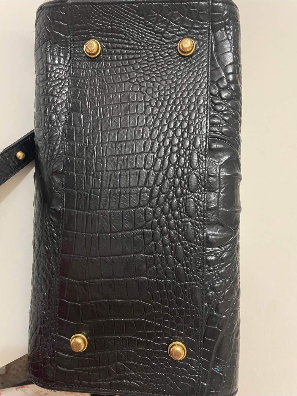 Brahmin Polka Dot Black & Cream Satchel Bag - Picture 9 of 11